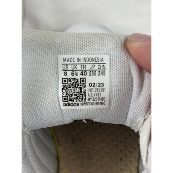 Adidas Grand Court 2.0 Sneakers White Lucid Pink Bright Red Size 8 Low Top - Picture 11 of 14